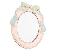 Beaupretty Vintage Portable Compact Makeup Mirror for Mini Lightweight Retro Bowknot Design Travel-Friendly Pocket Mirror for Purse and Go Touch-ups