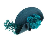 Beaupretty Vintage Tea Party Fascinator Hat For Women Large Exaggerated Headband With Floral And Plume Accents Elegant Cocktail And Wedding Headwear