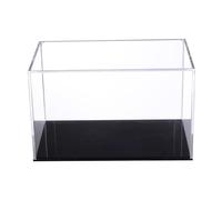 Beaupretty Vitrine Acrylique Transparente Horizontale avec Base Noire Boîte Exposition pour Modèles Figurines et Objets de Collection