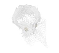 Beaupretty Voile De Mariée Brodé En Dentelle Grosse Taille, Bandeau Fascinateur Pour Femmes, Voile Résille Couvert Visage, Accessoire Mariage Soirée Dîner Cérémonie