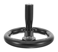 Beaupretty Volant de Tour en Bakélite Antidérapant à Trois Rayons, Manivelle Rotative 12x125 Mm, Volant de Fraisage pour Machine-outil Industrielle, Roue Manuelle Résistante et Isolante