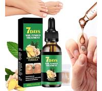 Beauras Nail Fungus Treatment, 7 Day Nail Fungus Treatment, 100% Natural Ginger Nail Fungus Treatment For Toenail, Fungal Nail Treatment Oil, Nail Growth Serum For Brittle, Peeling, Fast Results (1)