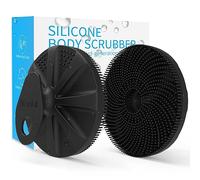 BEAUTAIL Brosse de bain en silicone, brosse de bain 3e génération, mousse bien, massage doux, plus hygiénique que le luffa traditionnel, exfoliant doux pour les peaux sensibles, 1 pièce, noir