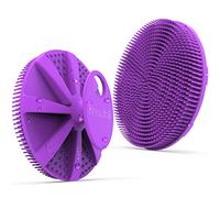 BEAUTAIL Brosse pour le corps en silicone, plus hygiénique que le luffa traditionnel, fait mousser bien, longue durée, brosse exfoliante douce pour femmes, hommes, peaux sensibles de bébé, violet