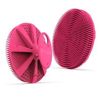 BEAUTAIL Brosse pour le corps en silicone, plus hygiénique que le luffa traditionnel, mousse bien, longue durée, brosse exfoliante douce pour femmes et hommes pour peau sensible de bébé, rose