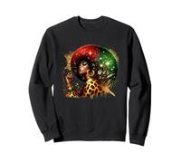 Beauté afrocentrique avec des vibrations léopard Sweatshirt