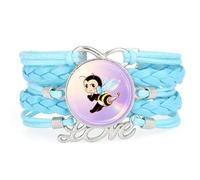 Beauté,Charme,Dessin Animé,Abeille,Diffraction,Réglable,Cuir,Tressé,Bra | Multistrat,Punk,Bracelet,Fait main,Offre,Bangle,Accessoire,Amie,Amoureux,Ethnique,Amitié,Anniversaire,Noël,Musique,Art