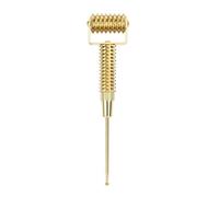 Beauté Derma Roller Professionnel Pour Cheveux Barbe Croissance Métal Doré Microneedles Massage Roller Oreille Acupoints Acupuncture Points De Sonde Aiguille Visage Masseur - Type Gold No Box