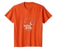 Beauté envoûtante : Chapeau de sorcière enchanteur Lune étoiles T-Shirt, Enfant, Orange, 6 Ans