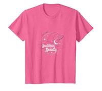 Beauté envoûtante : Chapeau de sorcière enchanteur Lune étoiles T-Shirt, Enfant, Rose chiné, 6 Ans