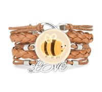 Beauté,Fortune,Dessin Animé,Abeille,Nébuleuse,Réglable,Cuir,Tressé,Bra | Multistrat,Punk,Bracelet,Fait main,Offre,Bangle,Accessoire,Amie,Amoureux,Ethnique,Amitié,Anniversaire,Noël,Musique,Art
