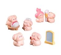 Beauté Maquillage Figurine Miniature Cochon Décorations de Bureau pour Console Centrale Voiture et Vue Arrière Miroir Accessoires Poupées