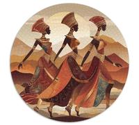 Beauté Noire en Costumes Tribaux africains Puzzles pour Adultes 1000pcs (67.5x67.5cm),Jeux De Défi Danse