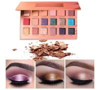 Beaute Nouveau 18 Couleurs Paillettes Fard À Paupieres Pigment Pôlette Impermeable À L'eau Ombre À Paupieres Miroitant Mode Femmes Maquillage Cosmetiques Outils