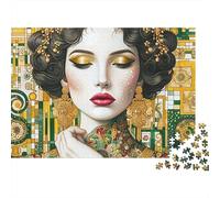 beauté rétro 1000 Pièces Mosaïque Lady Puzzle Adulte Impression HD Anti-Stress pour S'amuser pour Débutants pour Collectionner Édition Limitée 70x50cm/1000pcs