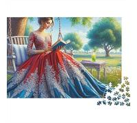 beauté rétro 1000 Pièces Swing Lecture Puzzle pour Adultes Carton sans Odeur Anti-Stress pour S'amuser Stimuler l'esprit avec Affiche Guide 38x26cm/1000pcs