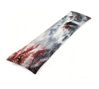 Beauté Taies d'oreiller 40x145 cm Paysage Oreiller de Corps Traversin 145cm, Doux Velour Pillow Case Soutien à la Grossesse et à la maternité pour dormeur Long sur Le côté Decoration Oreiller J0-876