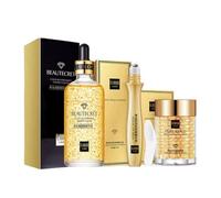 Beautecret Ensemble de Soins pour la Peau, Sérum à la Niacinamide Or 24K, Crème pour les Yeux, Essence Hydratante