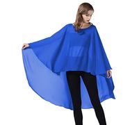 BEAUTELICATE Châle Étole en Mousseline de Soie Léger Cape Poncho Ample De Mariage D’été Soirée Femme Mariée Demoiselle d'honneur(Taille Unique, Bleu Royal)