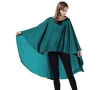 BEAUTELICATE Châle Étole en Mousseline de Soie Léger Cape Poncho Ample De Mariage D’été Soirée Femme Mariée Demoiselle d'honneur(Taille Unique, Vert Sarcelle)