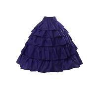 BEAUTELICATE Jupon sous Robe Crinoline Petticoat Rockabilly De Femme avec Volants Long 4 Cerveaux pour Robe De Mariage Mariée Soirée Bal(Violet, S-M)
