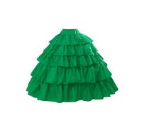BEAUTELICATE Jupon sous Robe Crinoline Petticoat Rockabilly De Femme avec Volants Long 4 Cerveaux pour Robe De Mariage Mariée Soirée Bal(Vert, S-M)