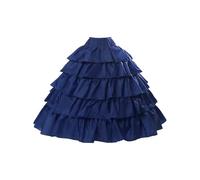 BEAUTELICATE Jupon sous Robe Crinoline Petticoat Rockabilly De Femme avec Volants Long 4 Cerveaux pour Robe De Mariage Mariée Soirée Bal(Bleu Royal, S-M)