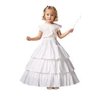 BEAUTELICATE Jupon sous Robe Fille Pur Coton Crinoline Petticoat Rockabilly Cerceaux pour Enfant Robe Princesse Cérémonie Soirée Mariage(Style 2 Ivoire Claire 1-3ans)