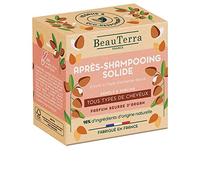 BeauTerra - Après Shampoing Solide pour Tous Types de Cheveux, 50gr - Démêle et Sublime - à l'Huile d'Amande Douce - Fabriqué en France - Eco-conçu et Zero Déchet