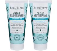 Beauterra Crème Universelle Hydratante Aloe Vera Visage Corps Mains Gel Douche 2x100 ml