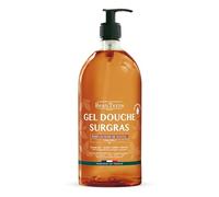 BeauTerra - Gel Douche Surgras 1L Bois de Santal - Corps, Visage & Cheveux - Tous Types de Peaux - Sans Savon - Glycérine - Huile d'Olive - 100% Fabriqué en France