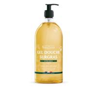 BeauTerra - Gel Douche Surgras 1L Extra-Doux - Corps, Visage & Cheveux - Tous Types de Peaux - Peaux Sèches et Peaux Sensibles - Sans Savon - Glycérine - Huile d'Olive - Fabriqué en France