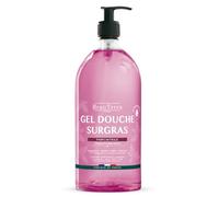 BeauTerra - Gel Douche Surgras 1L Figue - Corps, Visage & Cheveux - Tous Types de Peaux - Sans Savon - Glycérine - Huile d'Olive - Fabriqué en France