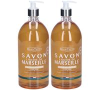 BeauTerra Savon Liquide de Marseille - Fleur Coton 2x1000 ml