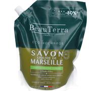 BeauTerra Savon liquide de Marseille Menthe‑Citron Éco‑Recharge 900 ml