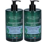 BeauTerra Shampooing antipelliculaire pour cuir chevelu sensible 2x750 ml