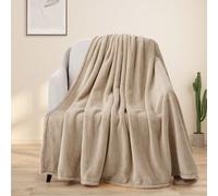 BEAUTEX Couverture Polaire pour canapé ou lit, Couverture pelucheuse Douce, en Flanelle, Super Confortable et Confortable pour Toutes Saisons (Ivoire, 127 x 152,4 cm)