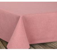 Beautex - Nappe en lin infroissable - Effet lotus - Forme ovale rectangulaire - Taille et couleur au choix, Textile, rose, Eckig 135x180 cm