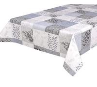 BEAUTEX Nappe en toile cirée, lavable, disponible en ovale, ronde et carrée, motif et taille au choix