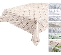BEAUTEX - Nappe en toile cirée - Lavable - Ronde, ovale ou rectangulaire - Motif et taille au choix - Excellente - Rectangulaire - 140 x 160 cm