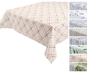 BEAUTEX - Nappe en toile cirée - Lavable - Ronde, ovale ou rectangulaire - Motif et taille au choix - Excellente - Ovale - 140 x 200 cm