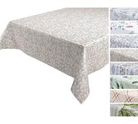 BEAUTEX - Nappe en toile cirée - Lavable - Ronde, ovale ou rectangulaire - Motif et taille au choix - Hawaï - Beige - Ovale - 140 x 200 cm
