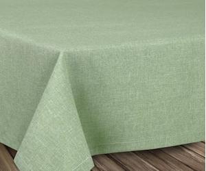 BEAUTEX Nappe résistante aux Taches et sans Repassage - Nappe Effet Lotus - Linge de Table Aspect Lin - Taille et Couleur sélectionnables, Ovale 160x260 cm, Vert Clair