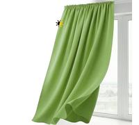 BEAUTEX Rideau occultant avec Bande de Curling U-Band, Rideau assombrissant Opaque, la Taille et la Couleur Peuvent être sélectionnées (Largeur 140 cm. Hauteur 245 cm, Vert Pomme)