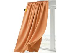 BEAUTEX Rideau occultant avec Bande de Curling U-Band, Rideau assombrissant Opaque, la Taille et la Couleur Peuvent être sélectionnées (Largeur 140 cm. Hauteur 225 cm, Terra)