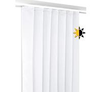 BEAUTEX Rideau occultant avec galon fronceur en U, rideau occultant et atténue la lumière, taille et couleur au choix (largeur 140 cm, hauteur 145 cm, blanc)