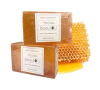 BEAUTI4U Base de savon au miel de 0,9 kg - Fournitures de fabrication de savon avec fabrication de savon - Base de savon fondue et versée - Fournitures de fabrication de savon - Base de savon