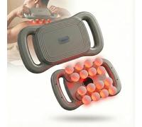 BEAUTI4U Masseur de tissus profonds à 16 têtes avec thérapie par lumière rouge, pistolet de massage multi-tête, 9 vitesses et 9 modes, masseur du dos rechargeable de type C, outil de massage