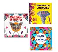 Beautiful Butterfly + Amazing Animals + Amazing Magic Mandala Art Designs Colouring Books | Butterfly Art | Animal Designs | Magic Creations | Mandala Art | Fun for Kids | Nature Art (Set Of 3 Books)