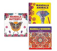 Beautiful Butterfly + Amazing Animals + Amazing Wonders Mandala Art Designs Colouring Books | Butterfly Art | Animal Kingdom | Magic Wonders | Mandala Designs | Fun Illustrations | Nature Art (Set Of